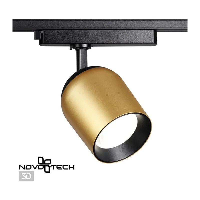 358516 PORT NT21 285 золото Светильник трековый однофазный трехжильный IP20 LED 4000K 25W 220V KAMP 4