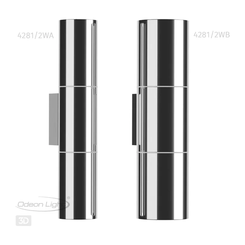 4281/2WA HIGHTECH ODL22 445 хром/металл Настенный светильник IP44 LED E27 max 2*7W BAZEL 4