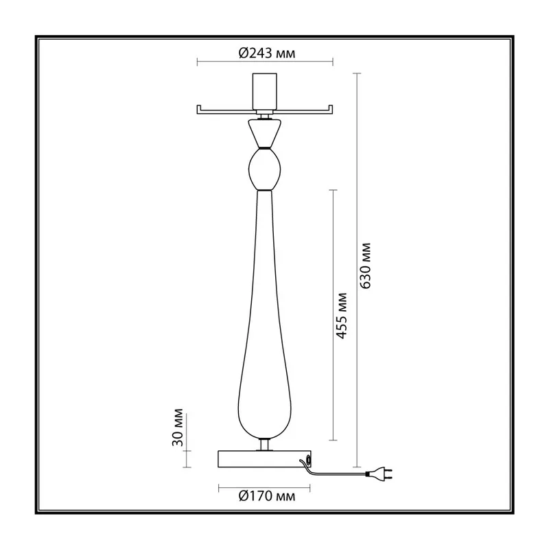 4889/1T STANDING ODL_EX22 157 золотой/зеленый/стекло База для высокой лампы E27 1*60W TOWER 4