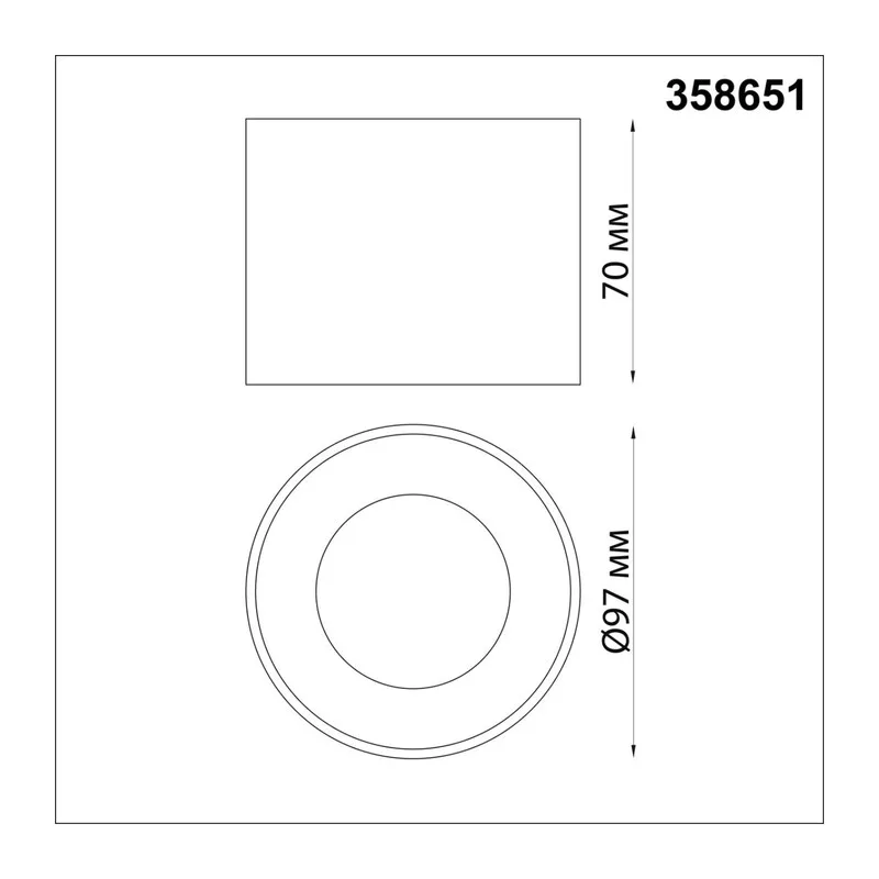 358651 OVER NT21 444 белый Светильник накладной светодиодный IP20 LED 4000К 12W 220V PATERA 3