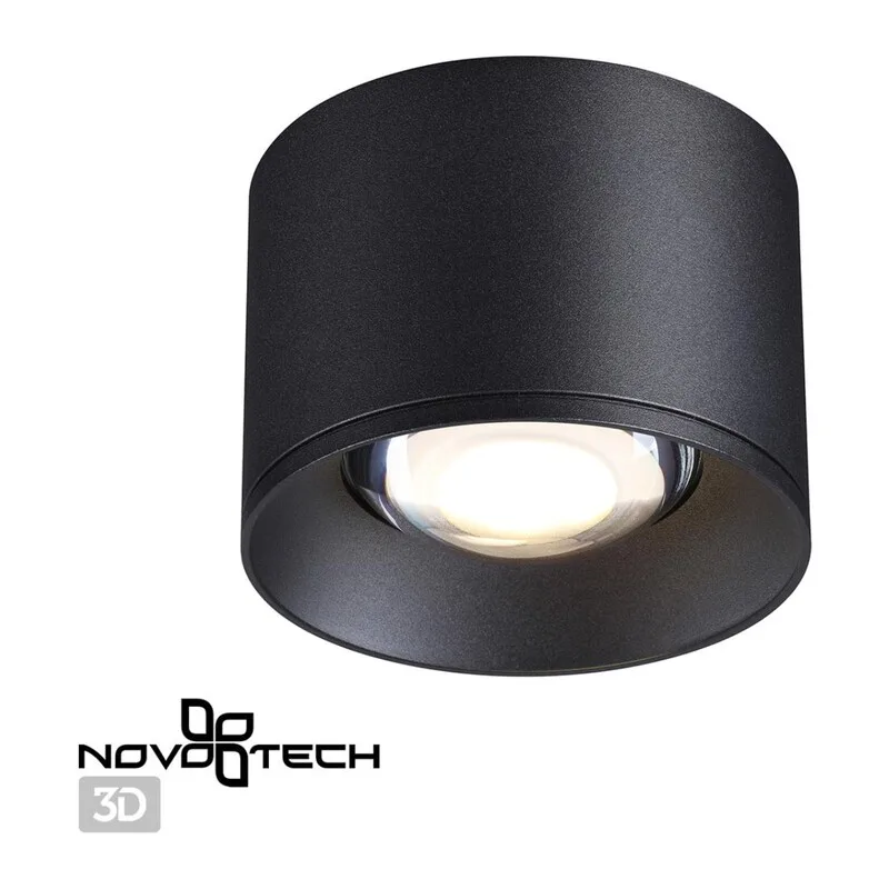 358652 OVER NT21 444 черный Светильник накладной светодиодный IP20 LED 4000К 12W 220V PATERA 2