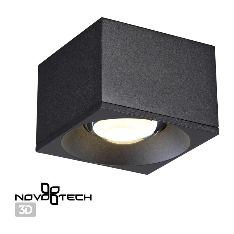 358654 OVER NT21 446 черный Светильник накладной светодиодный IP20 LED 4000К 12W 220V PATERA 4