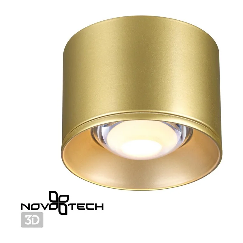 358669 OVER NT21 444 золото Светильник накладной светодиодный IP20 LED 4000К 12W 220V PATERA 3