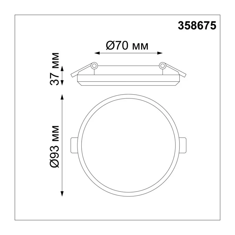 358675 SPOT NT21 590 белый Светильник встраиваемый влагозащищенный IP54 LED 4000K 8W 100-240V PANDORA 2