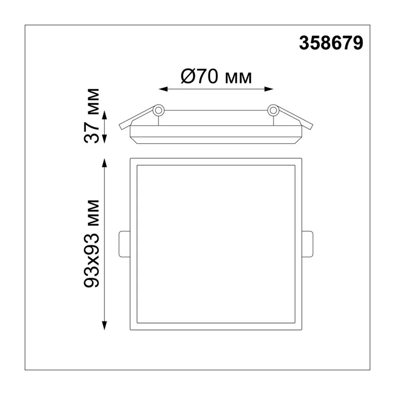 358679 SPOT NT21 590 белый Светильник встраиваемый влагозащищенный IP54 LED 4000K 8W 100-240V PANDORA 2