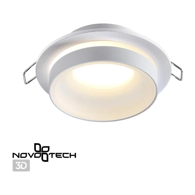 370781 SPOT NT21 595 белый Светильник встраиваемый влагозащищенный IP44 GU10 9W 220V WATER 2