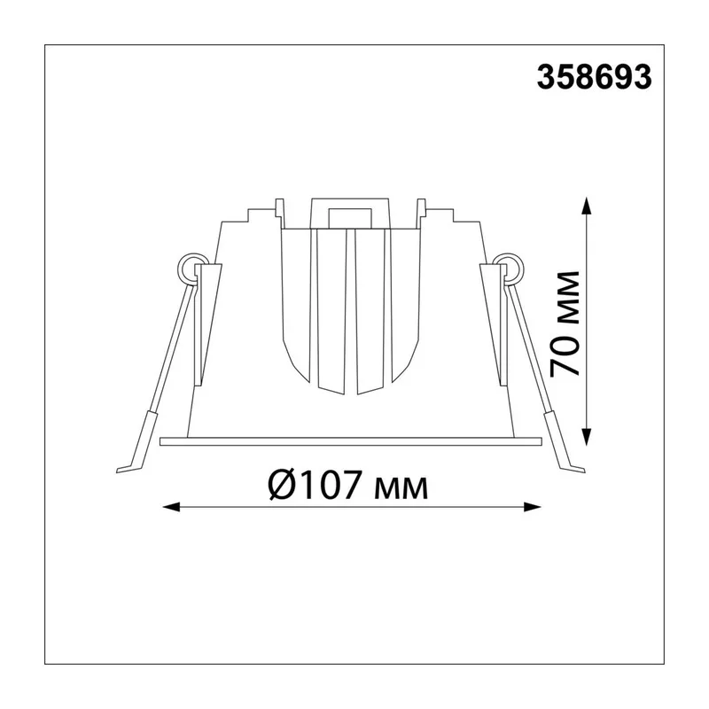 358693 SPOT NT21 462 белый/хром Светильник встраиваемый светодиодный IP20 LED 4000К 20W 100-265V KNOF 5