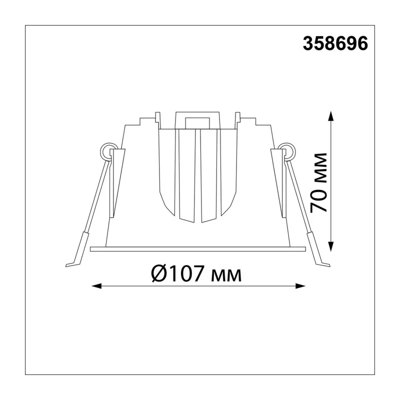 358696 SPOT NT21 462 белый/золото Светильник встраиваемый светодиодный IP20 LED 4000К 20W 100-265V KNOF 4