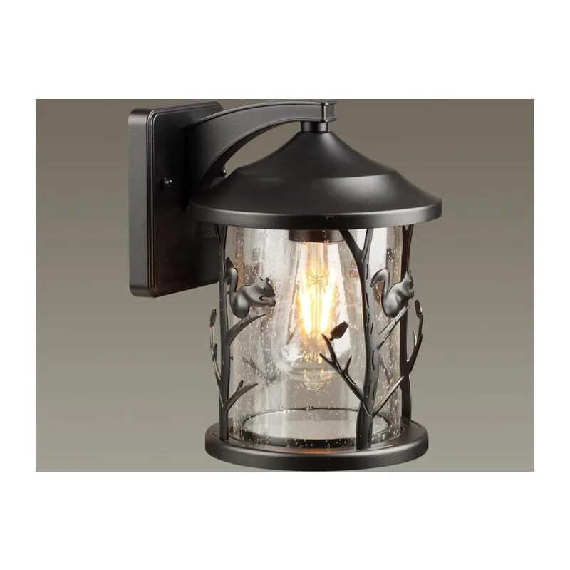 4963/1W NATURE ODL22 713 черный/стекло Ландшафтный настен.светильник E27 1*60W IP44 CUITA 2