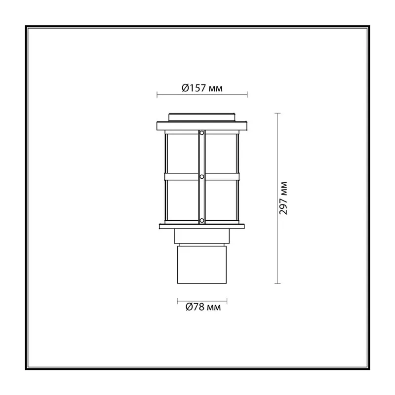 4964/1A NATURE ODL22 715 черный/стекло Ландшафтный светильник на базу E27 1*60W IP44 MAGUS 4