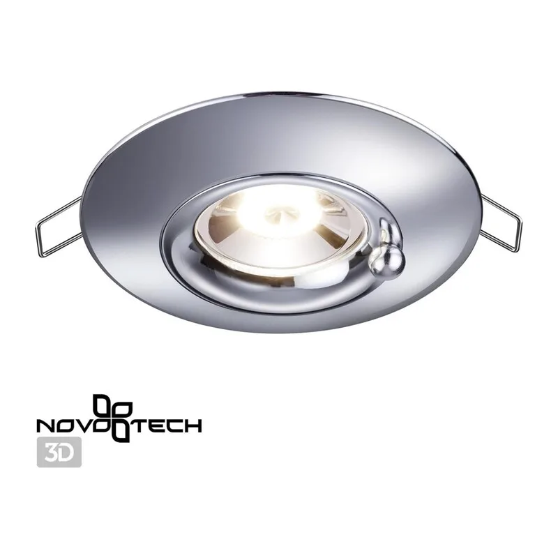 370790 SPOT NT21 596 хром Светильник встраиваемый влагозащищенный IP44 GU10 50W 220V WATER 2