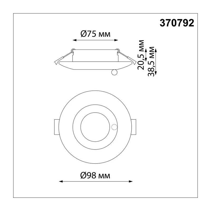 370792 SPOT NT21 596 черный Светильник встраиваемый влагозащищенный IP44 GU10 50W 220V WATER 3