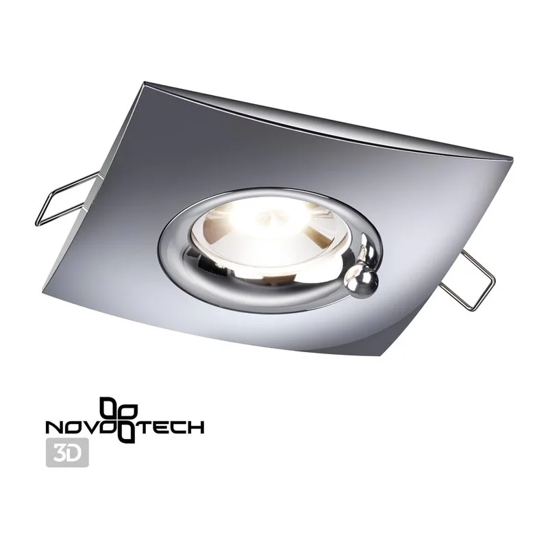 370794 SPOT NT21 596 хром Светильник встраиваемый влагозащищенный IP44 GU10 50W 220V WATER 2