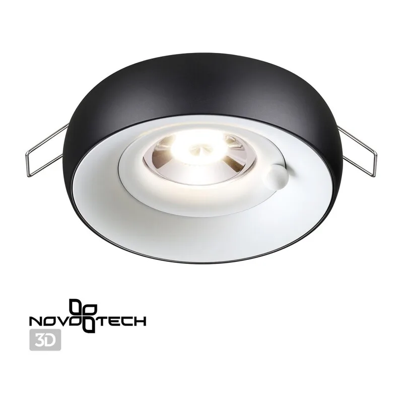 370798 SPOT NT21 597 белый/черный Светильник встраиваемый влагозащищенный IP44 GU10 50W 220V WATER 2