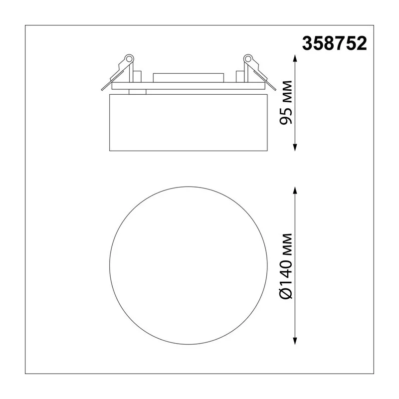 358752 SPOT NT21 525 белый Светильник встраиваемый светодиодный IP20 LED 24W 4000K 2100Лм 100-265V PROMETA 3