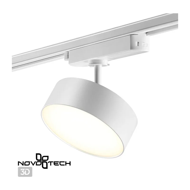 358755 PORT NT21 277 белый Светильник трековый однофазный трехжильный IP20 LED 24W 4000K 2100Лм 100-265V PROMETA 3