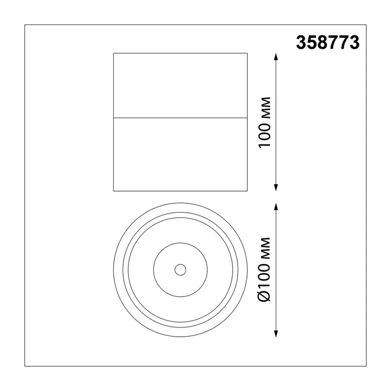 358773 OVER NT21 420 черный Светильник накладной светодиодный IP20 LED 15W 4000K 1300Лм 100-265V GRODA 4