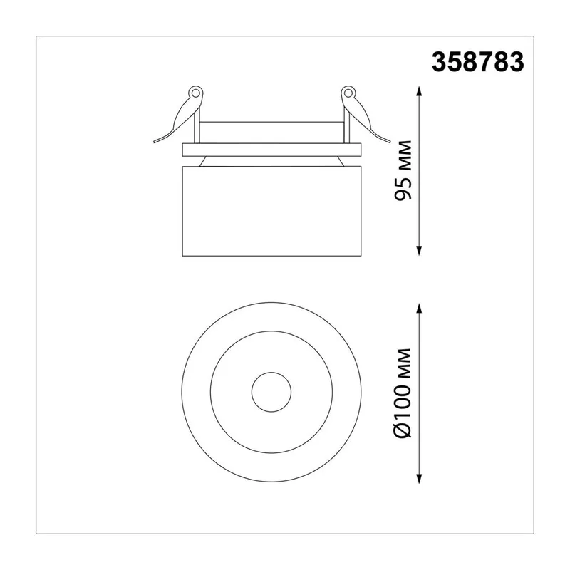 358783 SPOT NT21 526 черный Светильник встраиваемый светодиодный IP20 LED 25W 4000K 2200Лм 100-265V GRODA 3