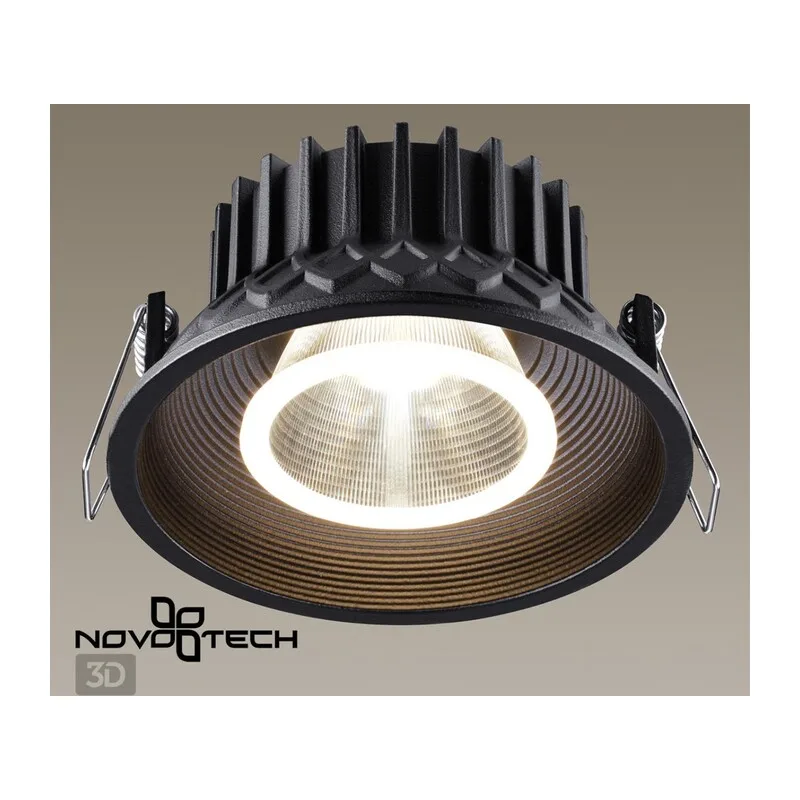 358790 SPOT NT21 534 черный Светильник встраиваемый светодиодный IP20 LED 15W 4000K 1600Лм 110-265V BIND 3