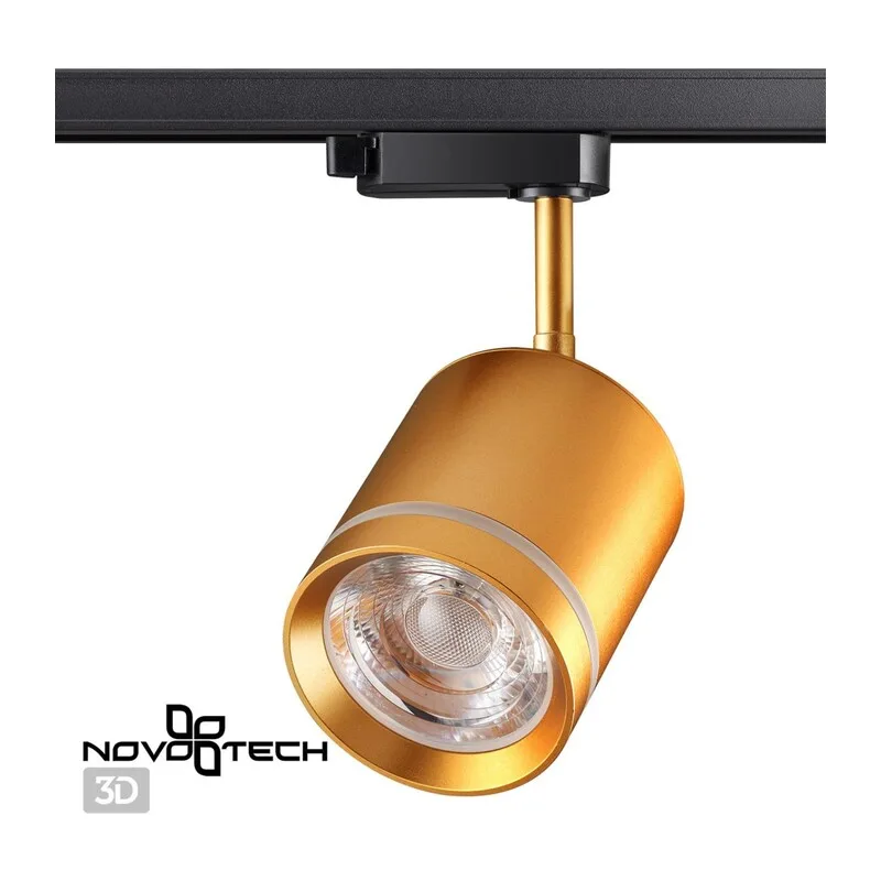 358804 PORT NT21 286 матовое золото Светильник трековый однофазный трехжильный IP20 LED 15W 1300Лм 4000K 85-265V ARUM 3