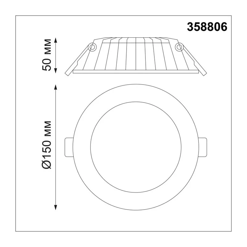 358806 SPOT NT21 556 белый Светильник встраиваемый светодиодный IP20 LED 12W 960Лм 3000K 100-240V GESSO 3