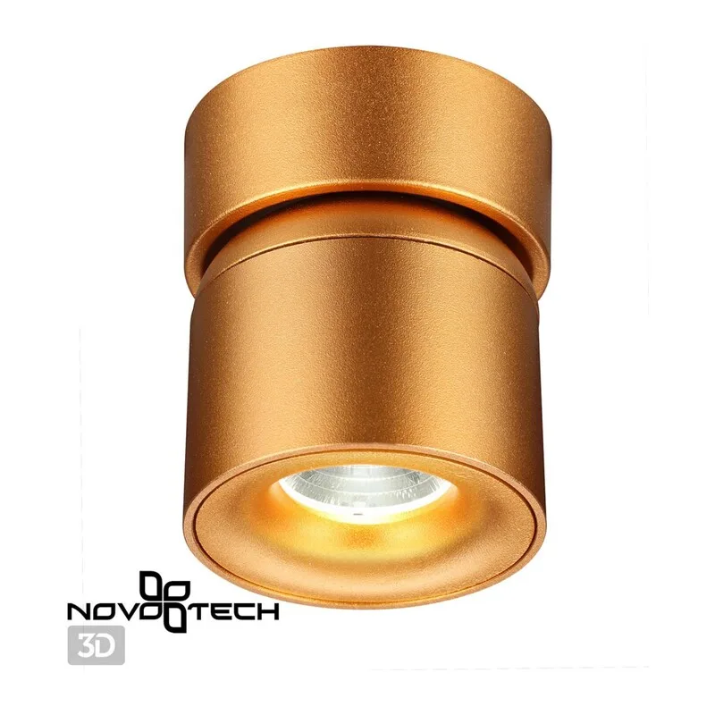 358810 OVER NT21 416 матовое золото Светильник накладной светодиодный IP20 LED 10W 850Лм 4000K 220V GESSO 4