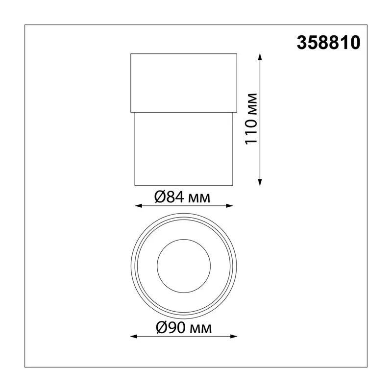 358810 OVER NT21 416 матовое золото Светильник накладной светодиодный IP20 LED 10W 850Лм 4000K 220V GESSO 5