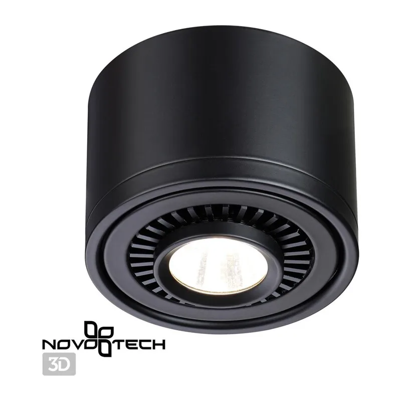 358812 OVER NT21 432 черный Светильник накладной светодиодный IP20 LED 9W 770Лм 4000K 220V GESSO 4