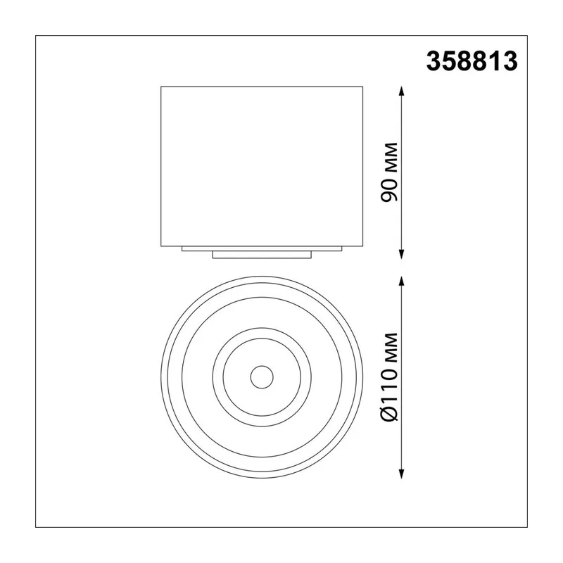 358813 OVER NT21 432 белый Светильник накладной светодиодный IP20 LED 18W 1600Лм 4000K 220V GESSO 5