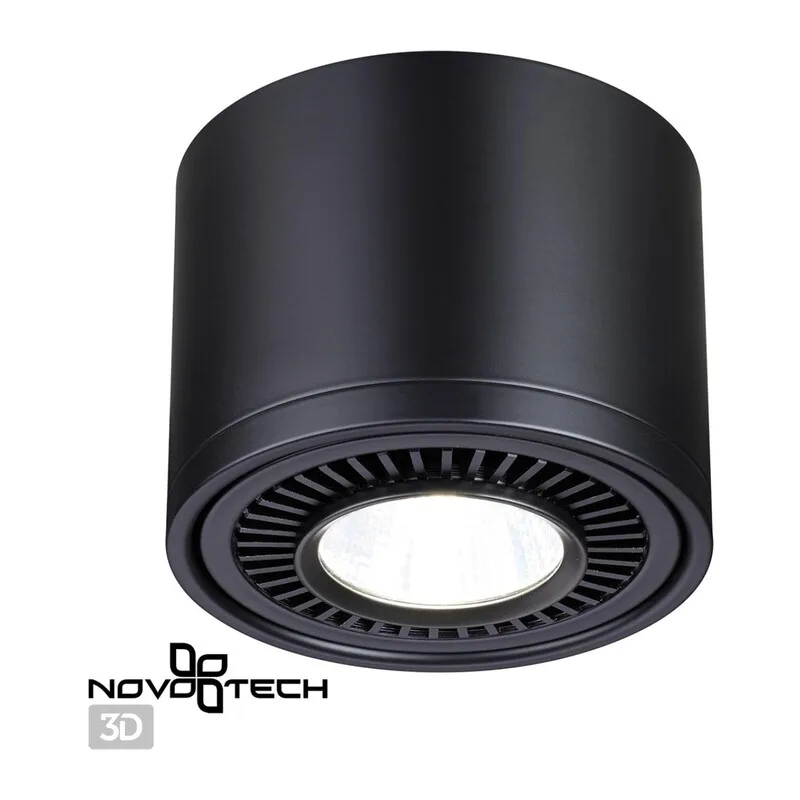 358814 OVER NT21 432 черный Светильник накладной светодиодный IP20 LED 18W 1600Лм 4000K 220V GESSO 4