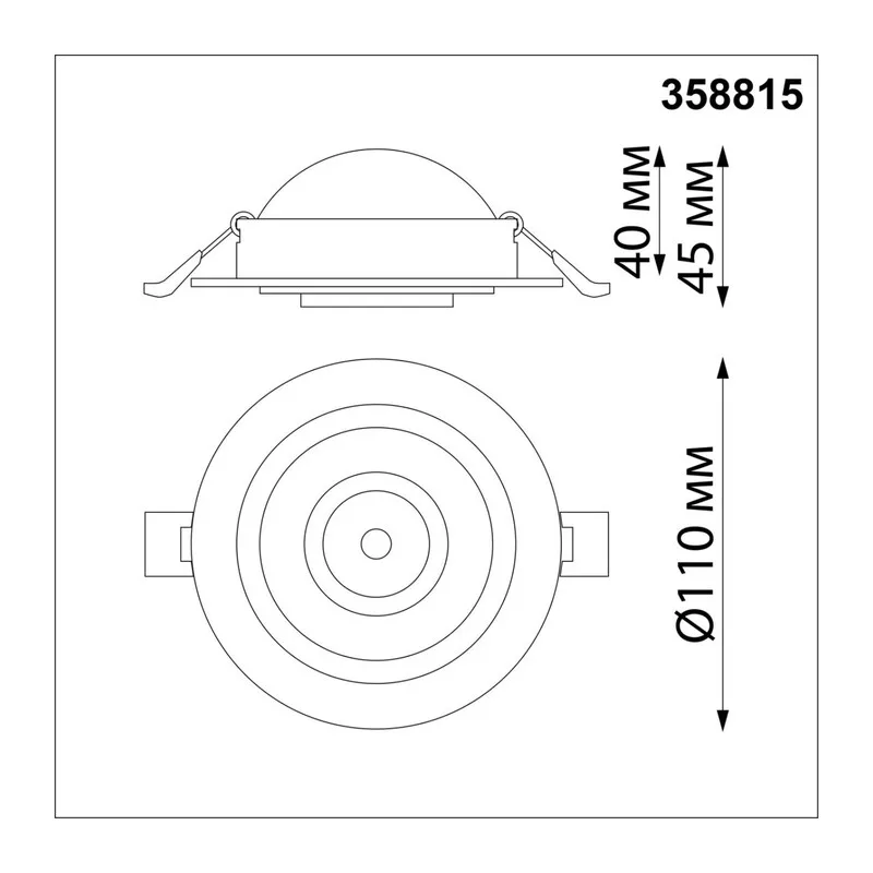 358815 SPOT NT21 530 белый Светильник встраиваемый светодиодный IP20 LED 9W 770Лм 4000K 220V GESSO 5