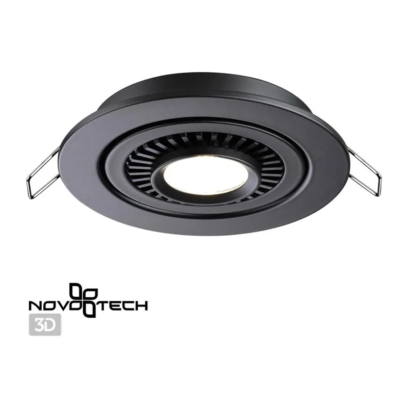 358816 SPOT NT21 530 черный Светильник встраиваемый светодиодный IP20 LED 9W 770Лм 4000K 220V GESSO 4
