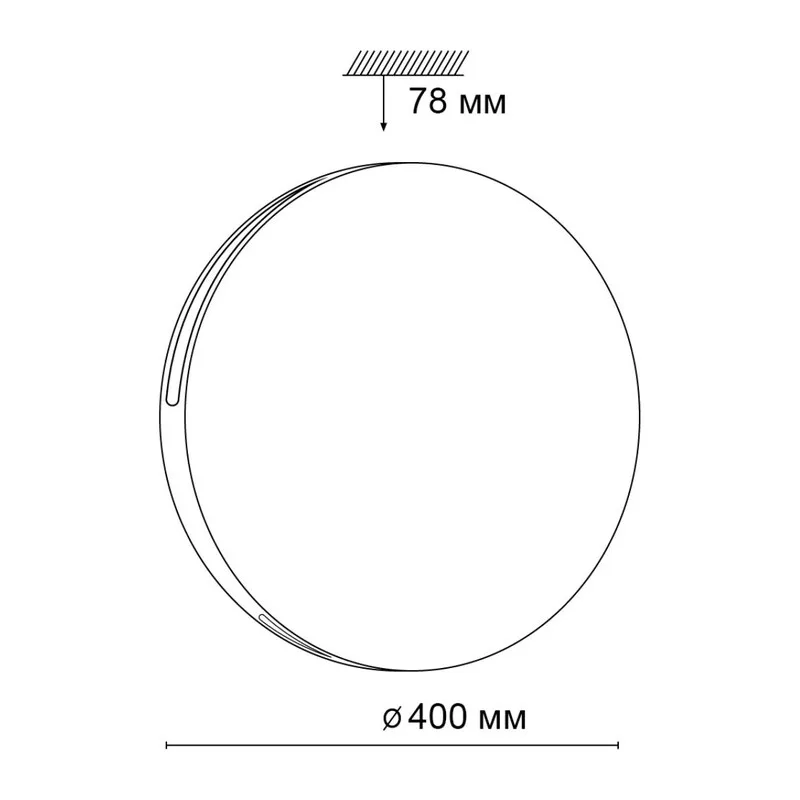 3040/DL PALE SN 000 Светильник пластик/белый/хром LED 48Вт 4000К D400 IP43 VALE 4