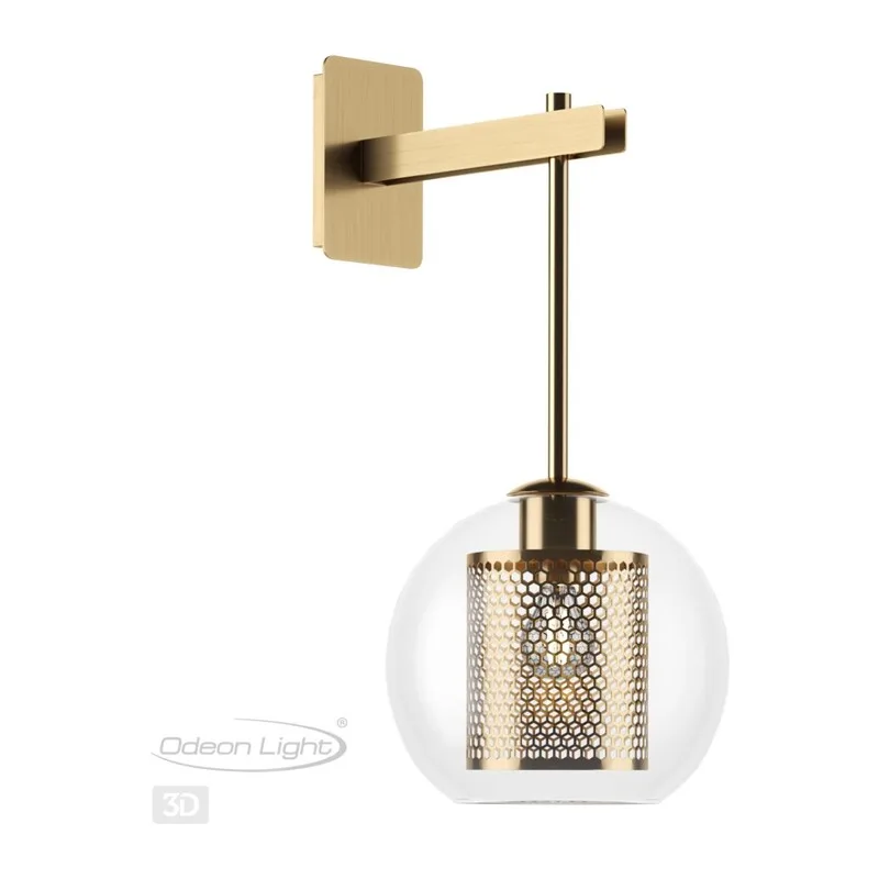 4939/1W PENDANT ODL22 000 античн.бронза/металл/прозрачный/стекло Бра E27 1*40W CLOCKY 4