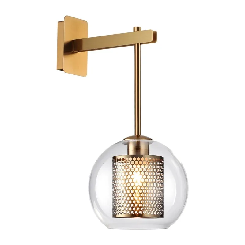 4939/1W PENDANT ODL22 000 античн.бронза/металл/прозрачный/стекло Бра E27 1*40W CLOCKY