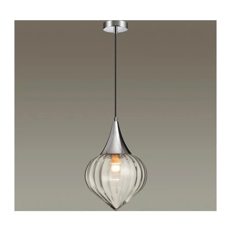 4949/1 PENDANT ODL22 401 хром/прозрачный/стекло Подвес E14 1*40W KESTA 2