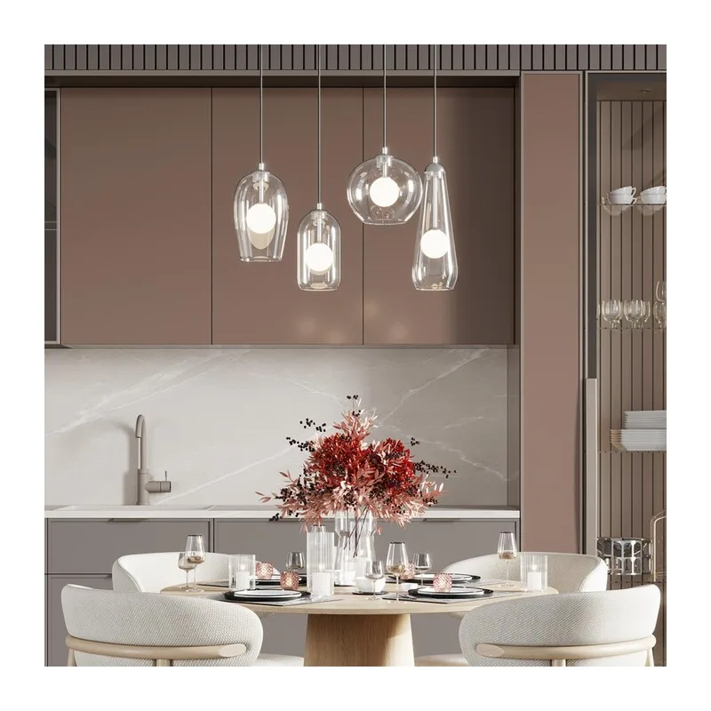 4953/1 PENDANT ODL22 000 хром/ белый/прозрачный/стекло Подвес G9 1*40W LOSTAR 3