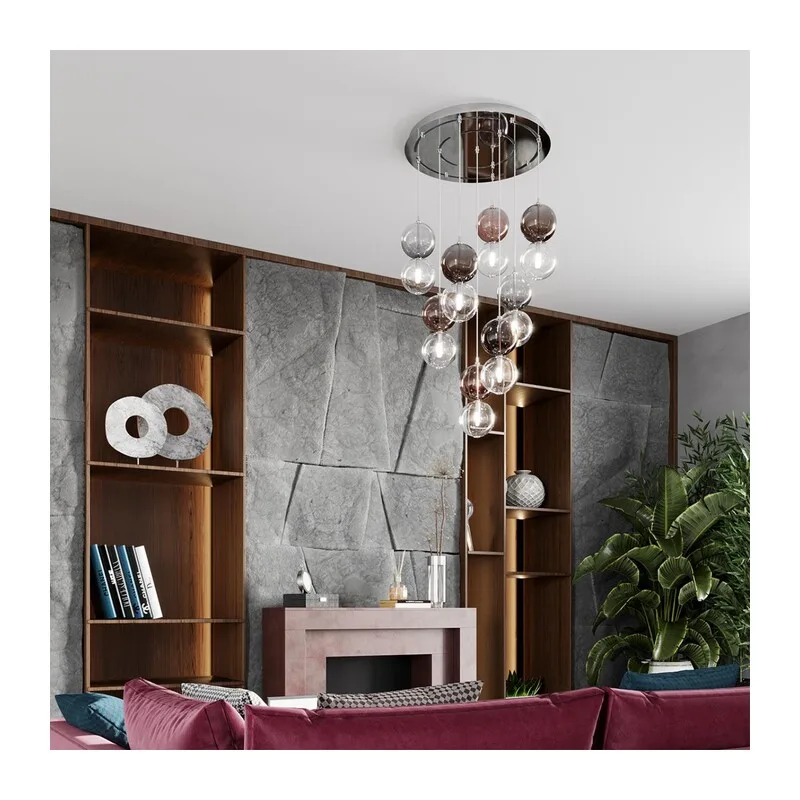 4980/1A PENDANT ODL22 000 хром/дымчатый/стекло Подвес G9 1*40W TWIXY 3