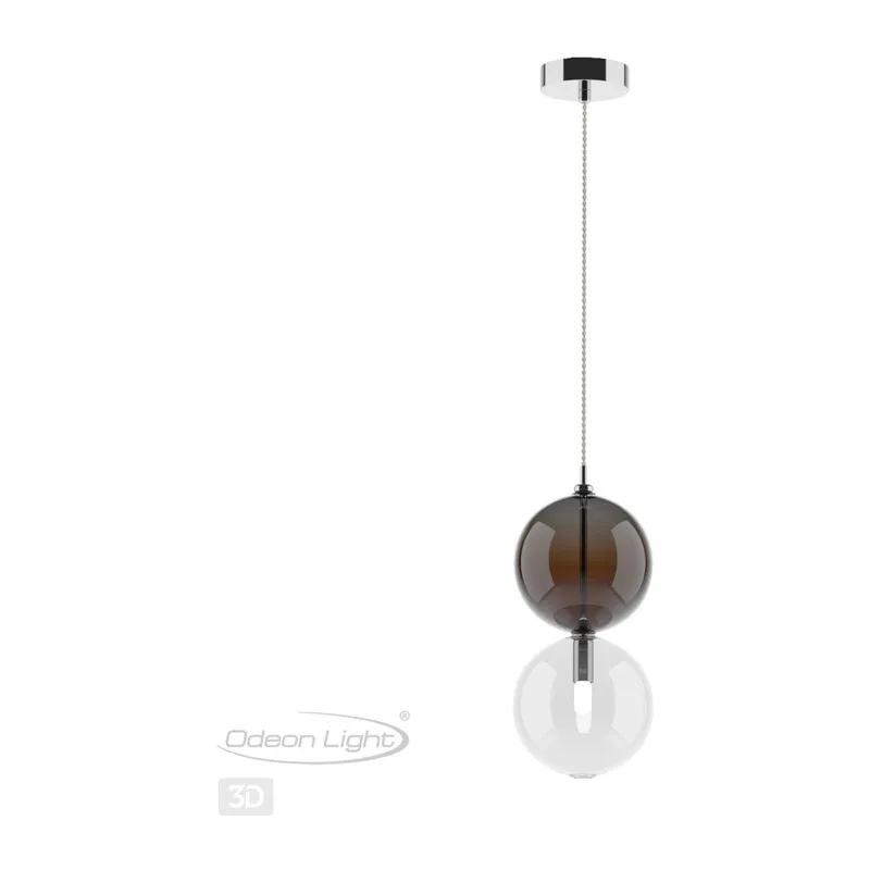 4980/1B PENDANT ODL22 000 хром/коричневый/стекло Подвес G9 1*40W TWIXY 4