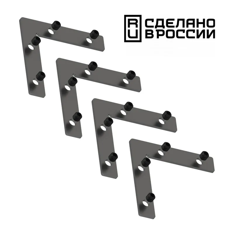 135134 NT21 139 черный Соединитель угловой плоский для арт 135129-135130; 135179-135180; 135189-135192 (4 шт. в комплекте) FLUM