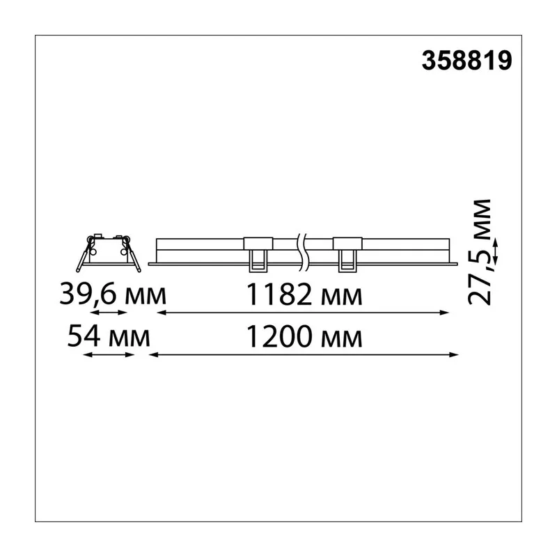 358819 SPOT NT22 550 черный Встраиваемый светодиодный светильник IP20 LED 4000K 36W 220V ITER 3