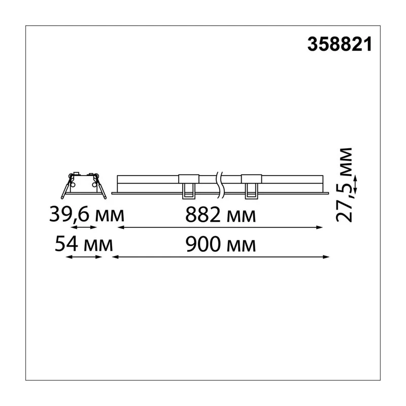 358821 SPOT NT22 550 черный Встраиваемый светодиодный светильник IP20 LED 4000K 24W 220V ITER 3