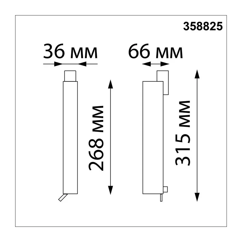358825 PORT NT22 270 черный Светильник трековый однофазный трехжильный IP20 LED 4000K 18W 220V ITER 2