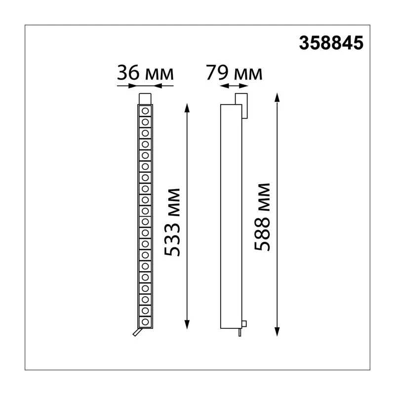 358845 PORT NT22 306 черный Светильник трехфазный трековый светодиодный IP20 LED 4000K 30W 220V ITER 2