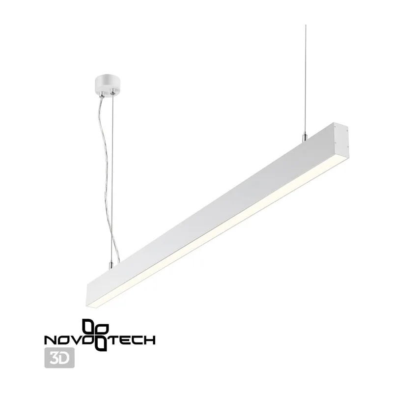 358877 OVER NT22 406 белый Светильник подвесной светодиодный (длина подвесов 1,2м) IP20 LED 4000K 40W вниз + 12W вверх 220V ITER 3