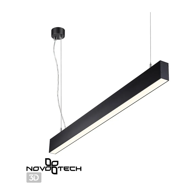 358880 OVER NT22 406 черный Светильник подвесной светодиодный (длина подвесов 1,2м) IP20 LED 4000K 30W вниз + 12W вверх 220V ITER 2