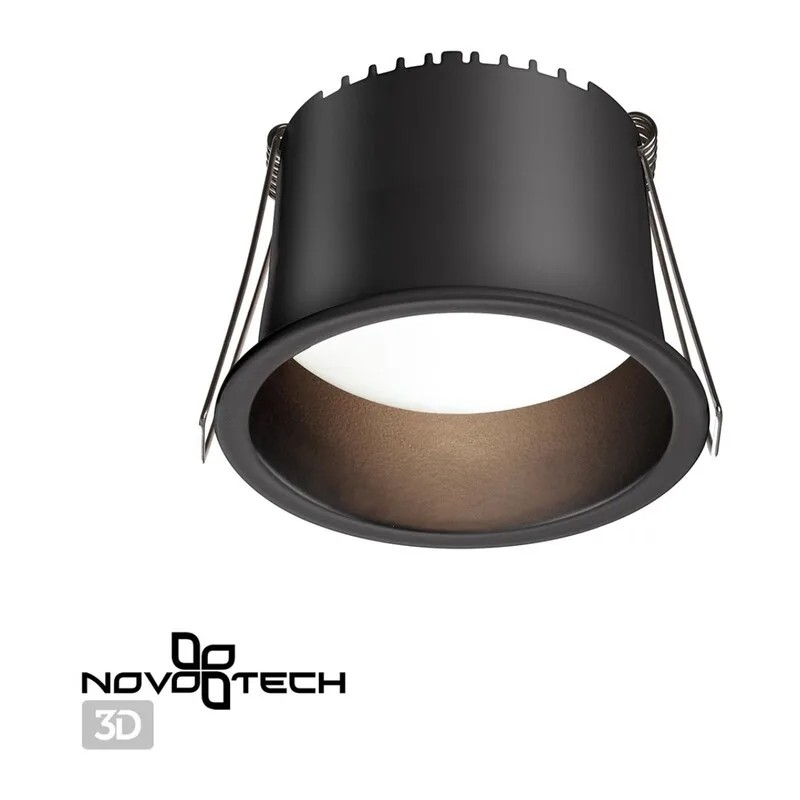 359235 SPOT NT23 536 черный Светильник встраиваемый светодиодный IP20 LED 9W 220V 540Лм 3000К TRAN 4