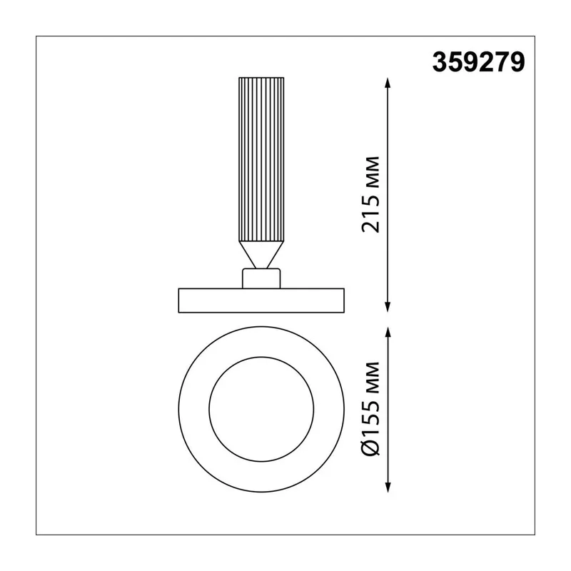 359279 OVER NT23 280 черный Светильник накладной светодиодный IP20 LED 18W 85-265V 1350Лм 3000К MIRROR 4