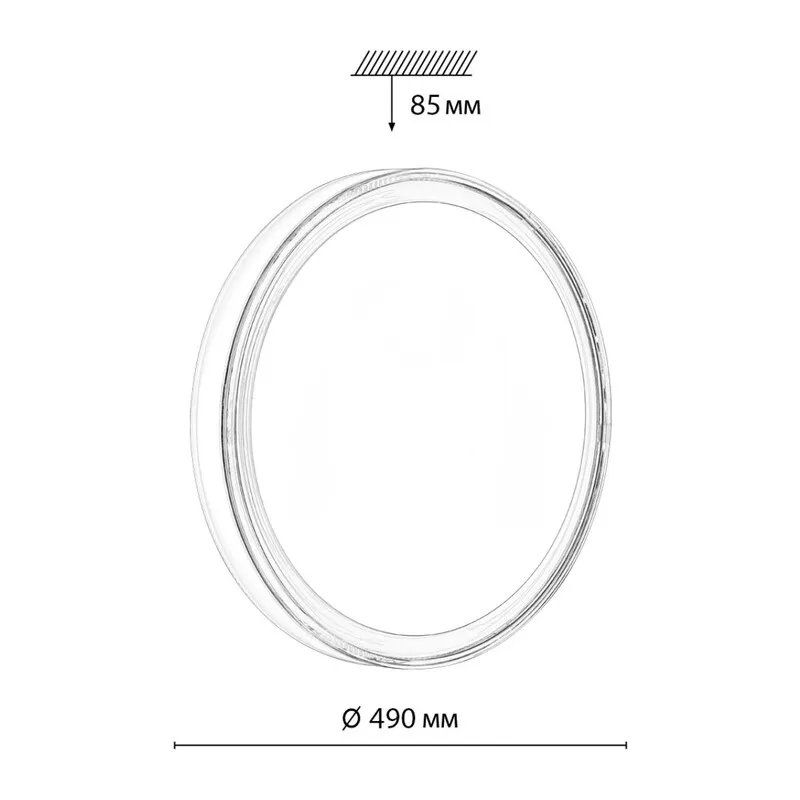 7699/EL MARON SN 000 Светильник пластик/белый LED 70Вт 3000-6000K D490 IP43 пульт ДУ LAVEN 6