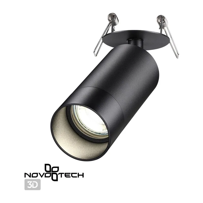 370873 SPOT NT22 572 черный Светильник встраиваемый IP20 GU10 9W 220V SLIM 2
